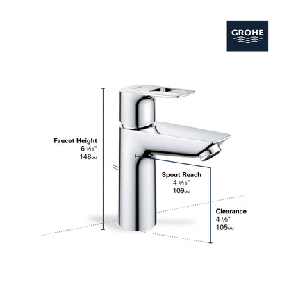 Grohe Bauloop Single Hole Single-Handle M-Size Bathroom Faucet, 1.2 GPM