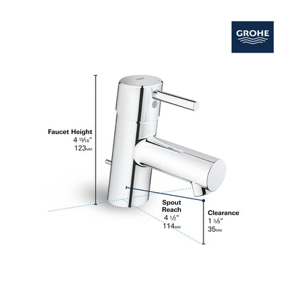 Grohe Concetto Single Hole Single-Handle XS-Size Bathroom Faucet 1.2 gpm - 34702
