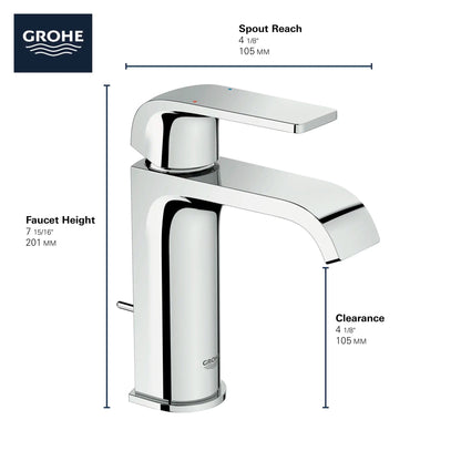 Grohe Defined Single Hole Single-Handle S-Size Bathroom Faucet 4.5 L/min (1.2 gpm) - 23868
