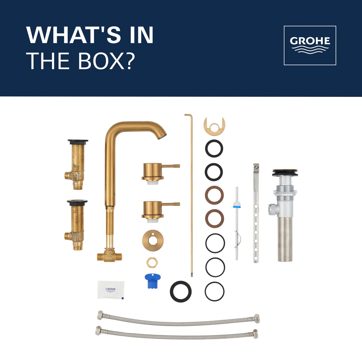 Grohe Essence 8" Widespread 2-Handle M-Size Bathroom Faucet, 1.2 GPM (4.5 L/min) - 20297