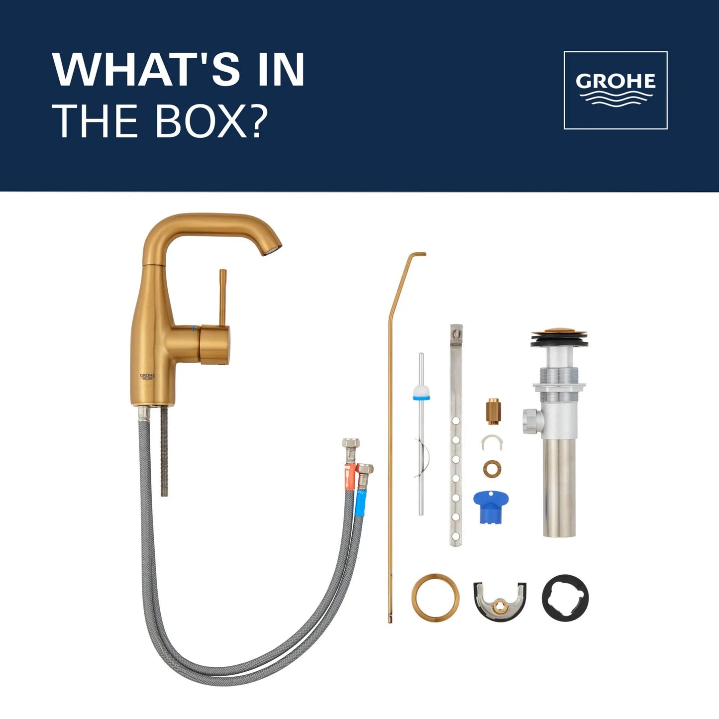 Grohe Essence Single Hole Single-Handle M-Size Bathroom Faucet 4.5 L/min (1.2 gpm) - 23485