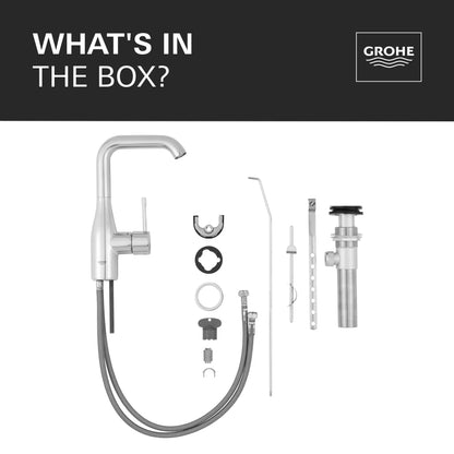Grohe Essence Single Hole Single-Handle L-Size Bathroom Faucet 4.5 L/min (1.2 gpm) - 23486