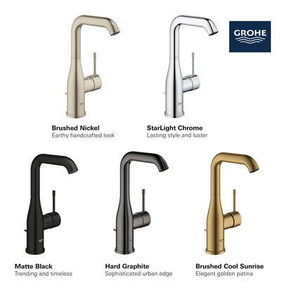 Grohe Essence Single Hole Single-Handle L-Size Bathroom Faucet 4.5 L/min (1.2 gpm) - 23486