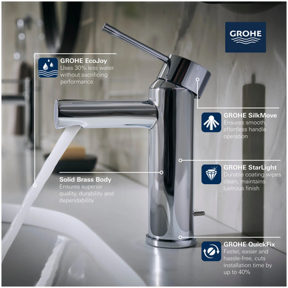 Grohe Essence Single Hole Bathroom Faucet - Eunoia 
