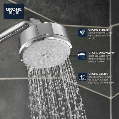 Grohe Tempesta Cosmopolitan 100 Shower Head, 4" - 4 Sprays, 6.6 L/min (1.75 gpm) - 26043