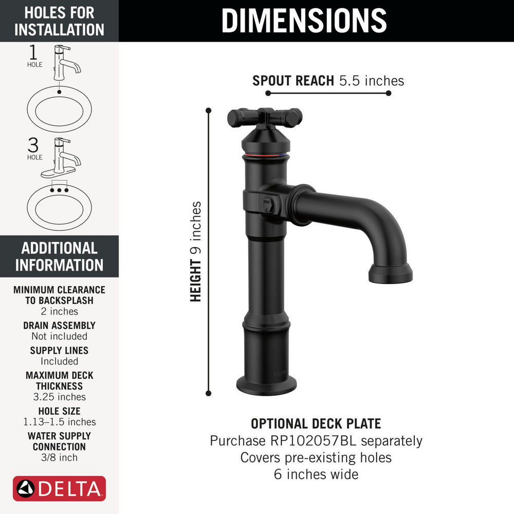 Delta Broderick Single Handle Bathroom Faucet - 687