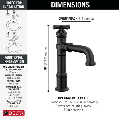 Delta Broderick Single Handle Bathroom Faucet - 687
