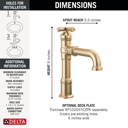 Delta Broderick Single Handle Bathroom Faucet - 687