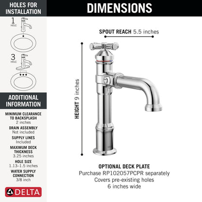 Delta Broderick Single Handle Bathroom Faucet - 687