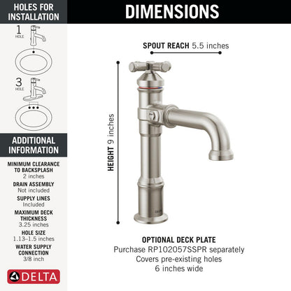 Delta Broderick Single Handle Bathroom Faucet - 687