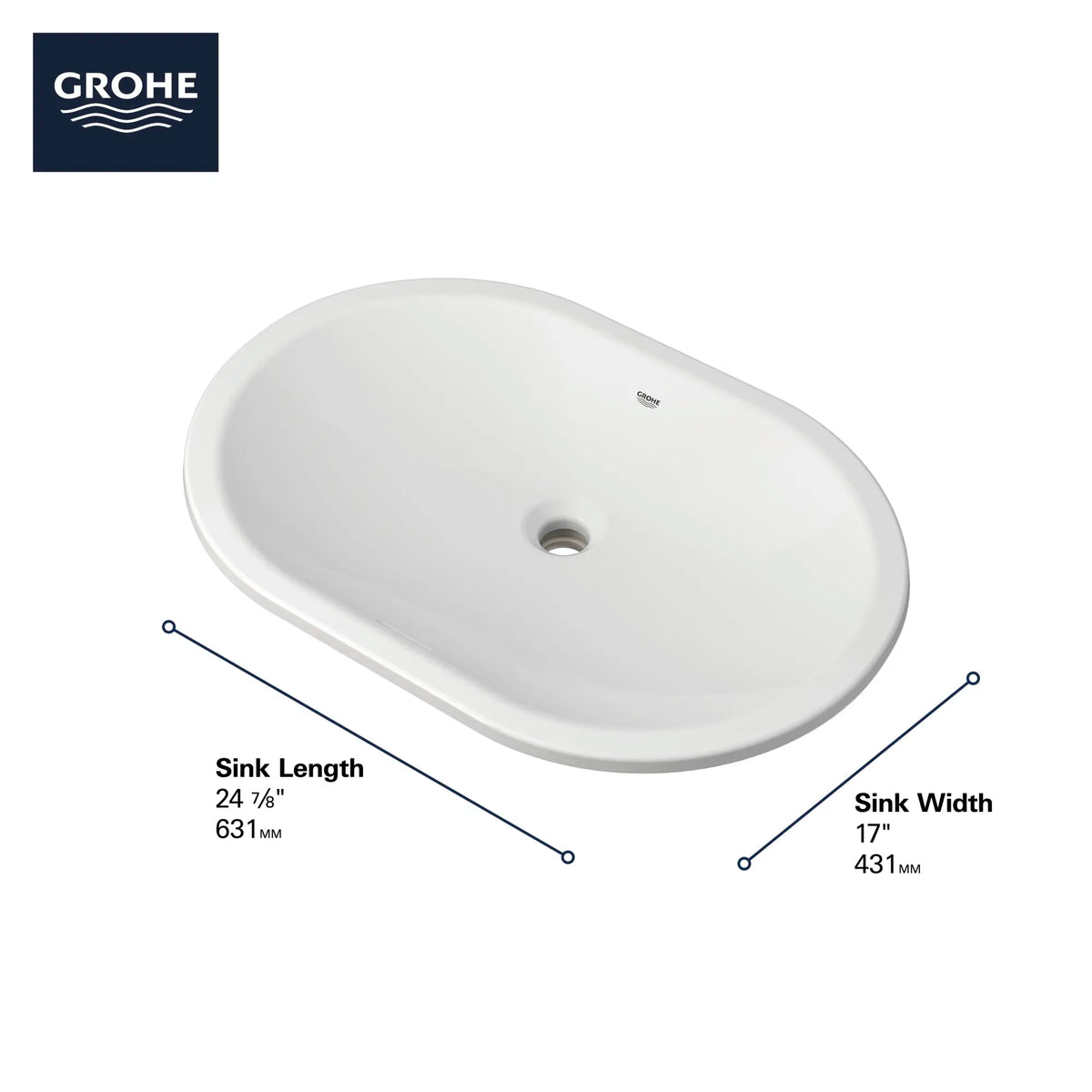Grohe Essence Under Counter 24" Bathroom Sink