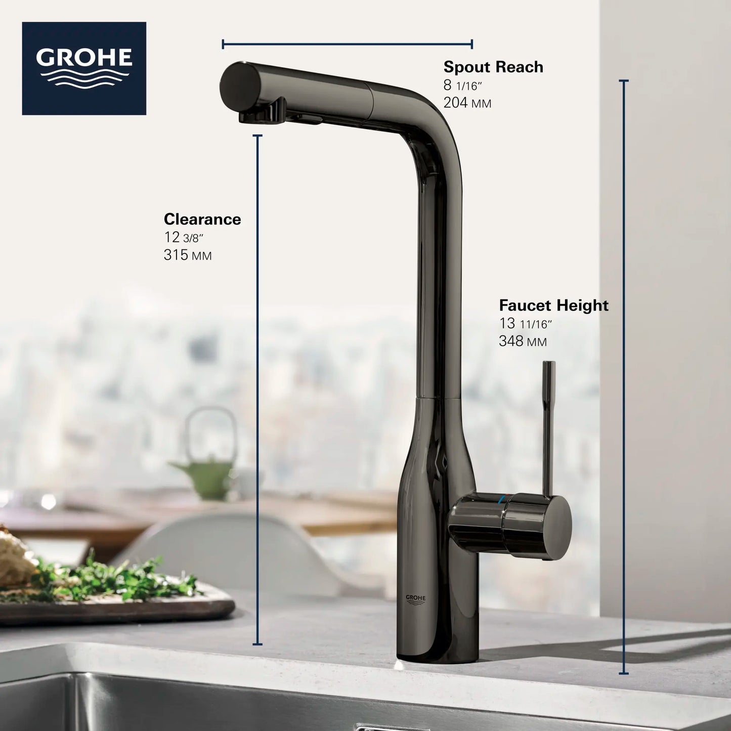 Grohe Essence Single-Handle Pull-Out Kitchen Faucet Dual Spray (1.75 gpm) - 30271