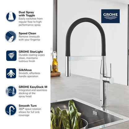 Grohe Essence Single-Handle Semi-Pro Dual Spray Kitchen Faucet (1.75 gpm) - 30295