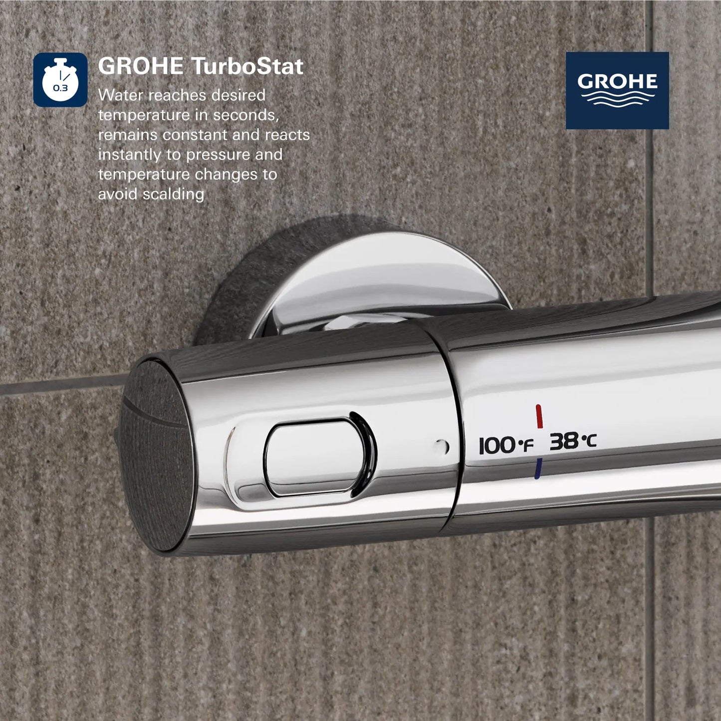 Grohe Euphoria 260 CoolTouch Thermostatic Shower System, 1.75 gpm - 26128