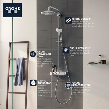 Grohe Euphoria SmartControl Thermostatic Shower System - 26511