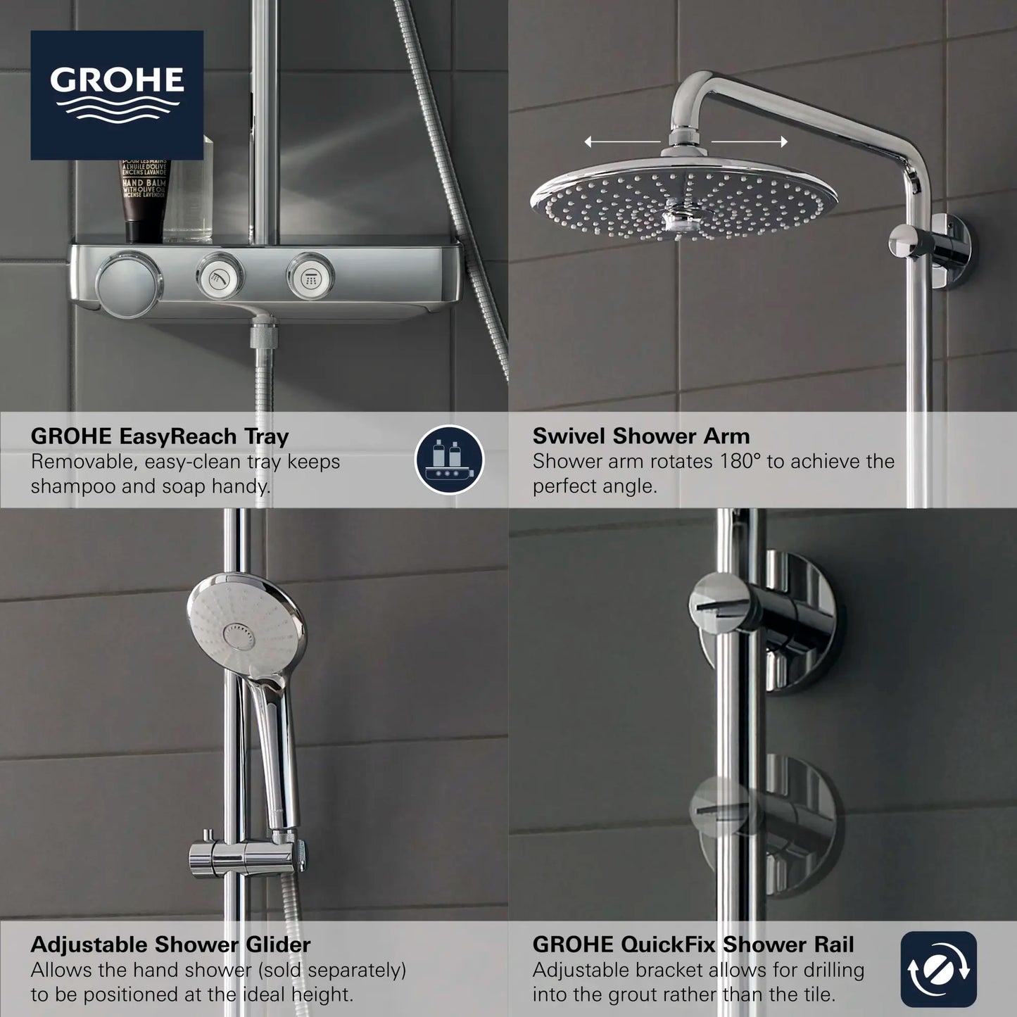 Grohe Euphoria SmartControl Thermostatic Shower System - 26511