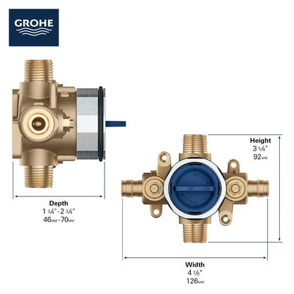 Grohe GrohSafe™ 3.0  Pressure Balance Rough-In Valve 1/2" PEX Cold Expansion