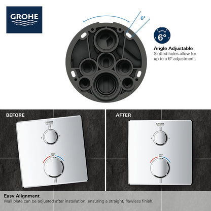 Grohe Grohtherm Dual Function 2-Handle Thermostatic Valve Trim - 24111