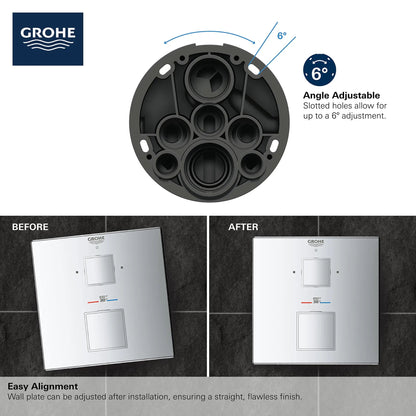 Grohe Grohtherm Cube Dual Function 2-Handle Thermostatic Valve Trim - 24158