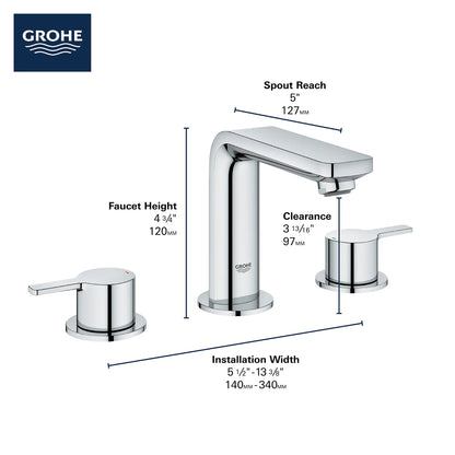 Grohe Lineare 8" Widespread 2-Handle M-Size Bathroom Faucet 4.5 L/min (1.2 gpm) - 20578