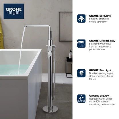 Grohe Lineare Single-Handle Freestanding Tub Faucet with 1.75 GPM Hand Shower