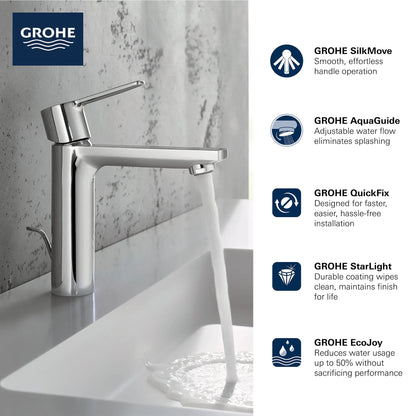 Grohe Lineare Single Hole Single-Handle S-Size Bathroom Faucet 4.5 L/min (1.2 gpm) - 23794
