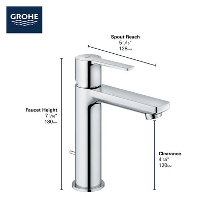 Grohe Lineare Single Hole Single-Handle S-Size Bathroom Faucet 4.5 L/min (1.2 gpm) - 23794
