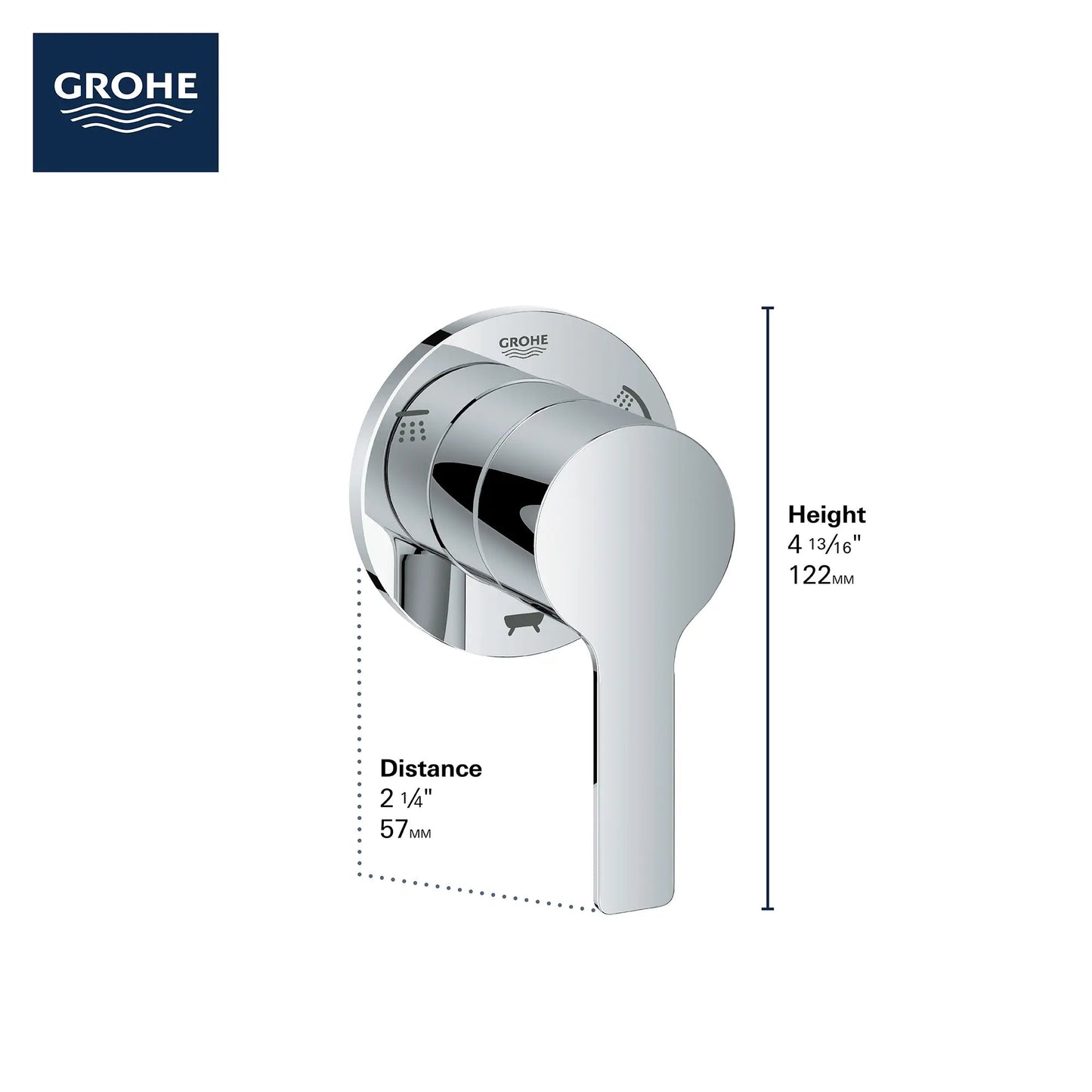 Grohe 3-Way Diverter Trim - 29215