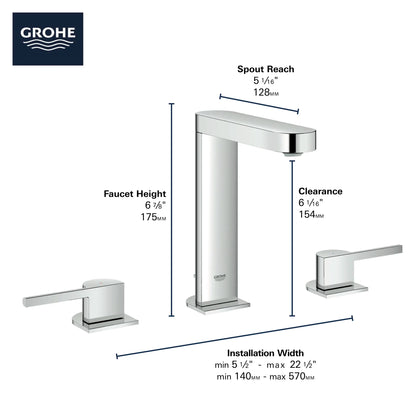 Grohe Plus 8" Widespread 2-Handle L-Size Bathroom Faucet 4.5 L/min (1.2 gpm) - 20302