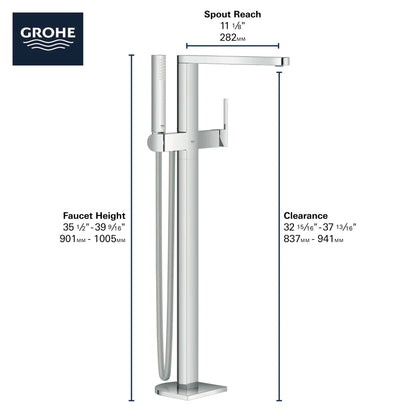 Grohe Plus Single-Handle Freestanding Tub Faucet With 1.75 GPM Hand Shower