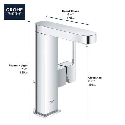 Grohe Plus Single Hole Single-Handle M-Size Bathroom Faucet 4.5 L/min (1.2 gpm) - 23956