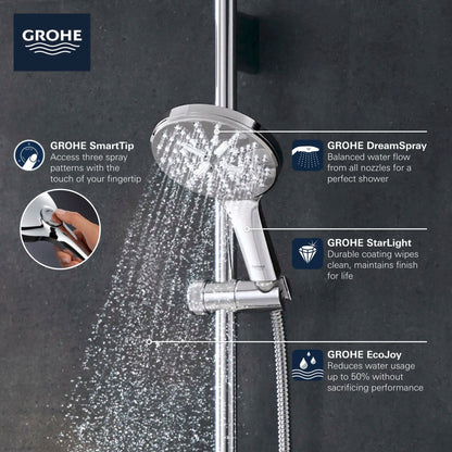 Grohe Rainshower SmartActive Hand Shower - 3 Sprays, 6.6 L/min (1.75 gpm) - 26545