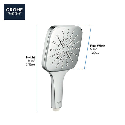 Grohe Rainshower SmartActive Hand Shower - 3 Sprays, 6.6 L/min (1.75 gpm) - 26552