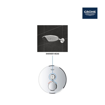Grohe Grohtherm SmartControl Single Function Thermostatic Valve Trim - 29136