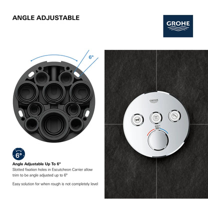 Grohe Grohtherm SmartControl Triple Function Thermostatic Valve Trim - 29138