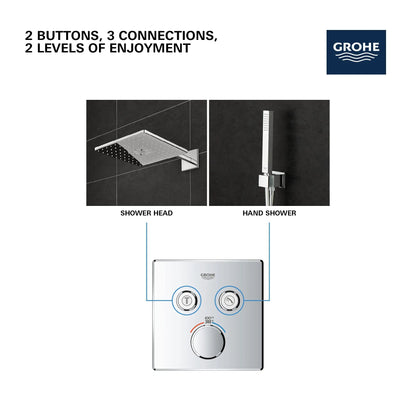 Grohe Grohtherm SmartControl Dual Function Thermostatic Valve Trim - 29141