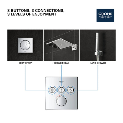 Grohe Grohtherm Smartcontrol Triple Function Thermostatic Valve Trim - 29142