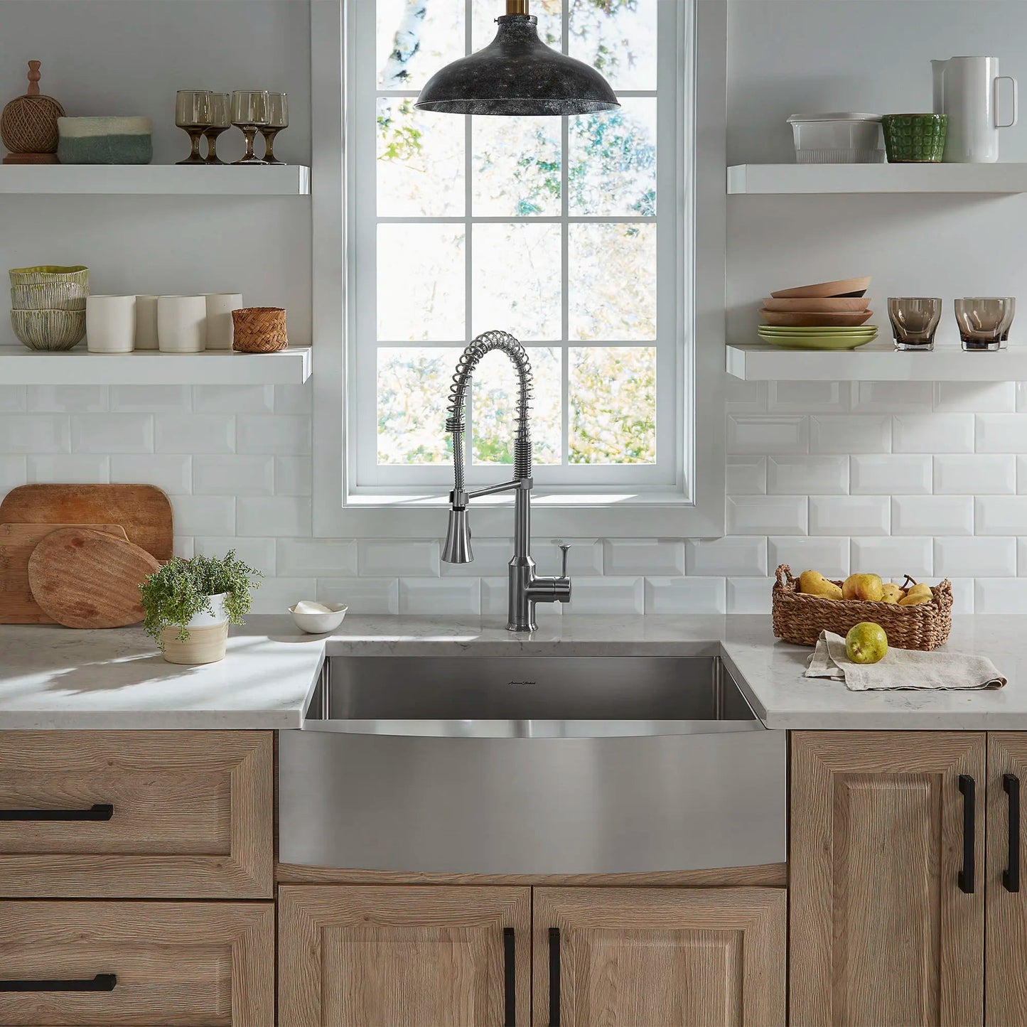 Pekoe 33x22" Stainless Steel Single Bowl Farmhouse Apron Front Kitchen Sink