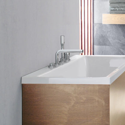 Grohe Concetto 4-Hole Single-Handle Deck Mount Roman Tub Faucet 1.75 GPM Hand Shower