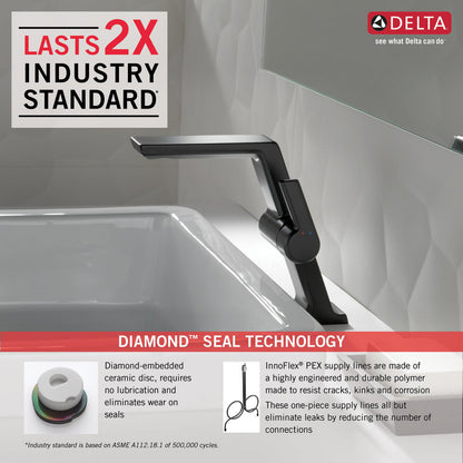 Delta Pivotal Single Handle Mid-Height Vessel Bathroom Faucet - 699