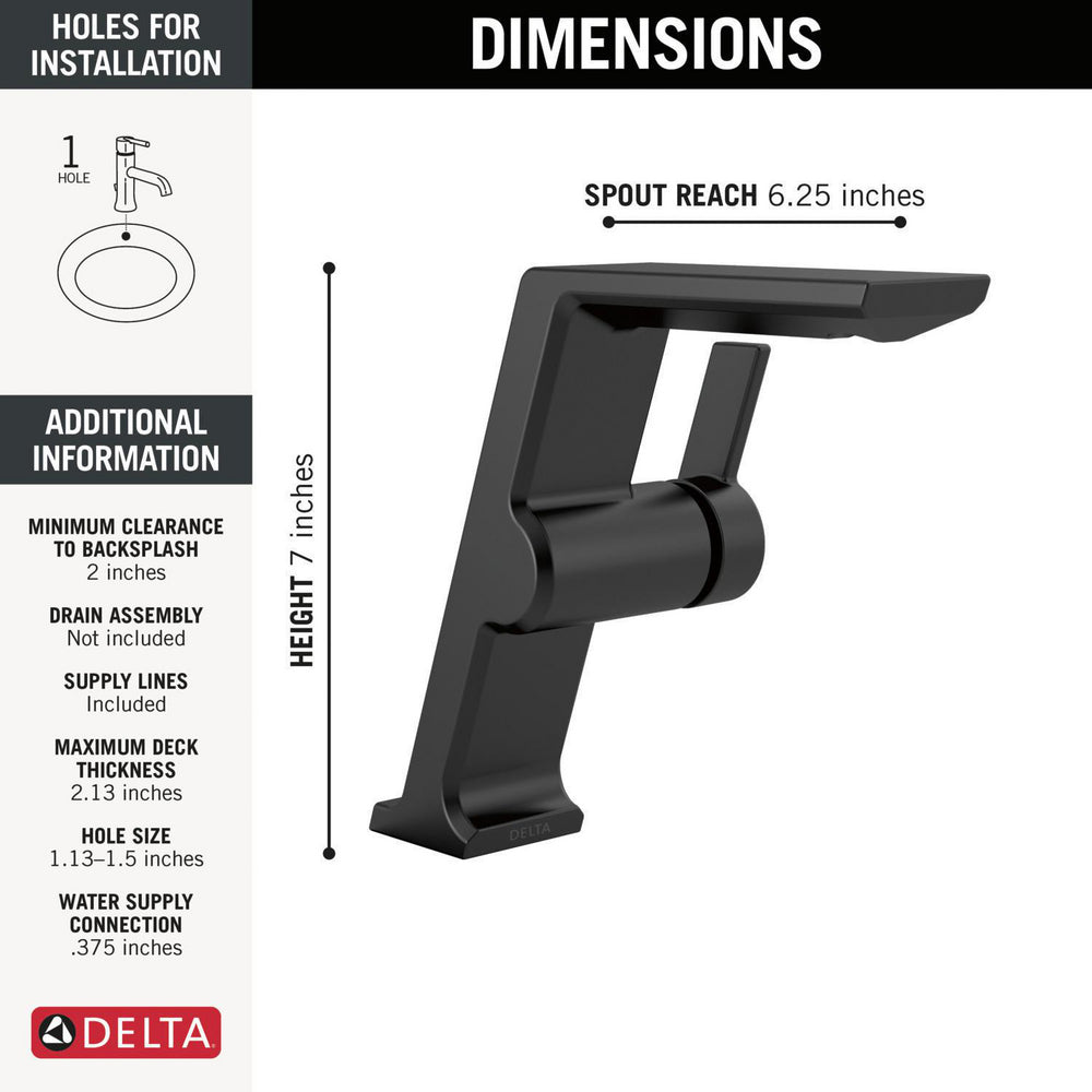 Delta Pivotal Single Handle Mid-Height Vessel Bathroom Faucet - 699
