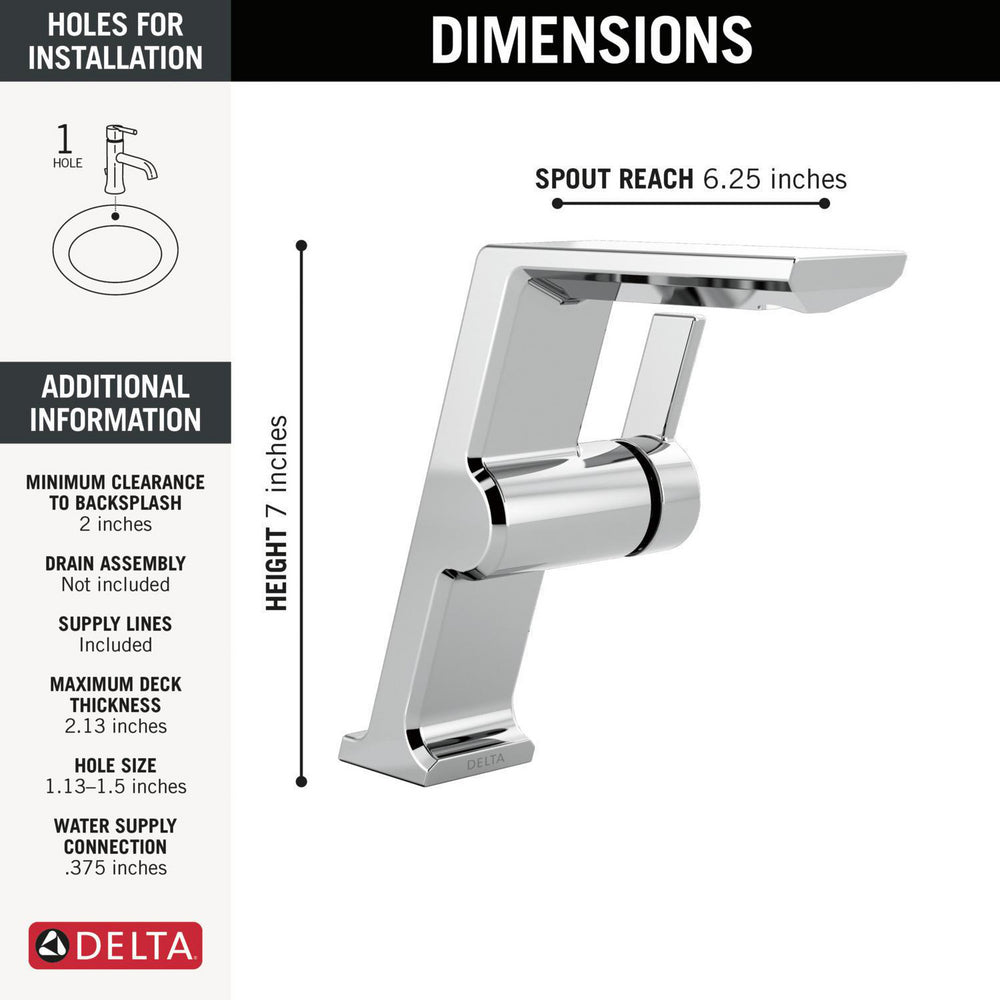 Delta Pivotal Single Handle Mid-Height Vessel Bathroom Faucet - 699
