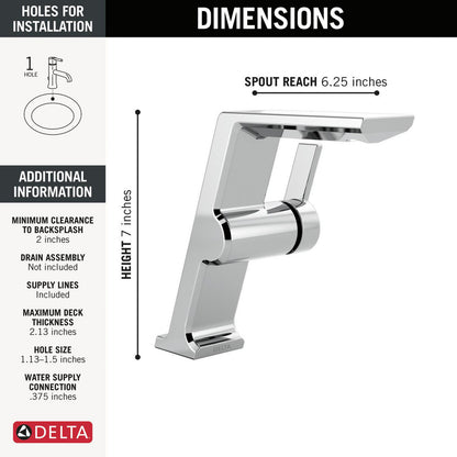 Delta Pivotal Single Handle Mid-Height Vessel Bathroom Faucet - 699