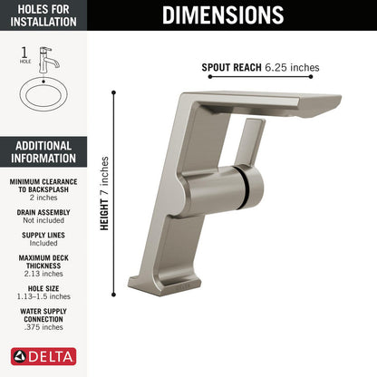 Delta Pivotal Single Handle Mid-Height Vessel Bathroom Faucet - 699