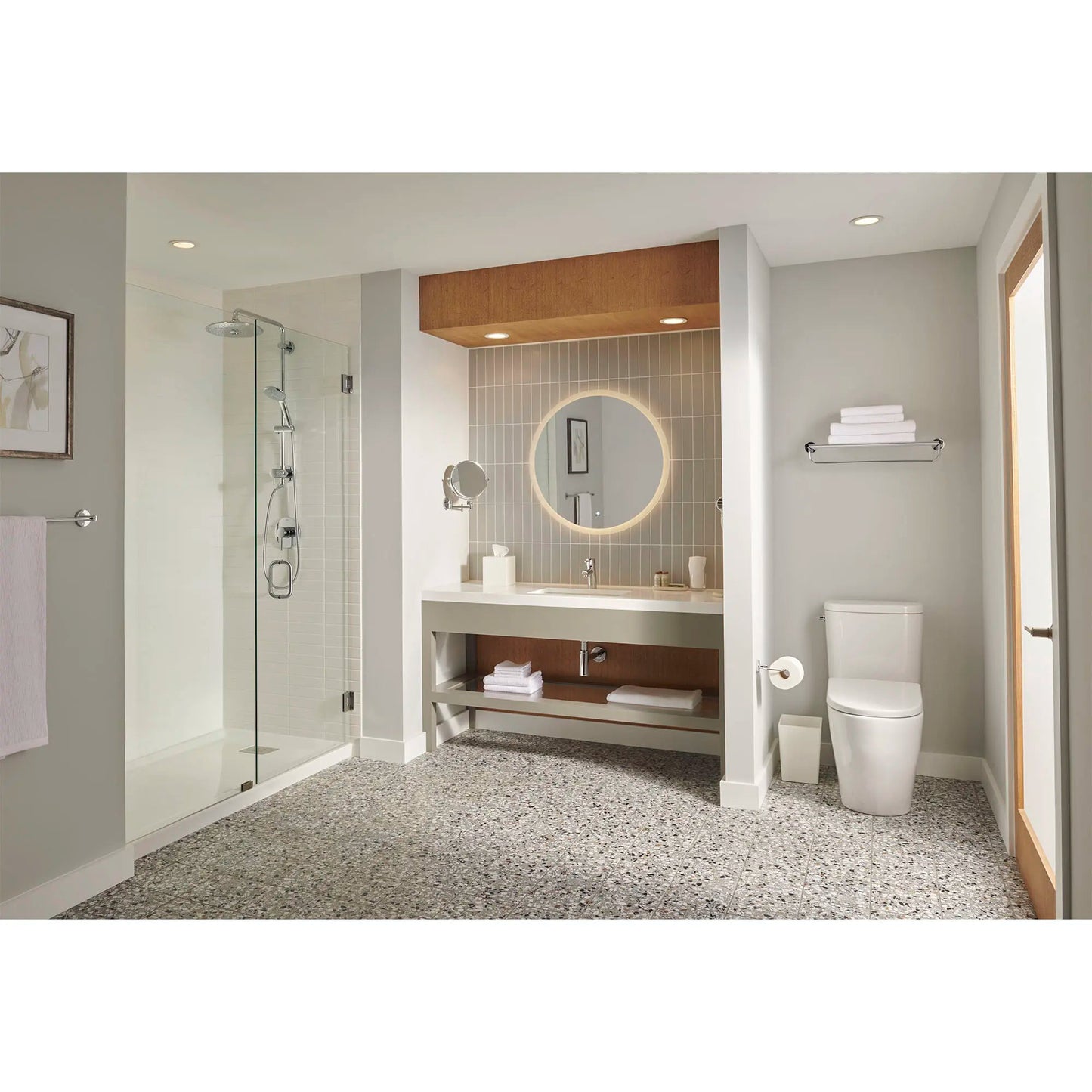 Grohe Essence Two-Piece Right Height Elongated Toilet With Seat 1.28 GPF, Left-Hand Trip Lever