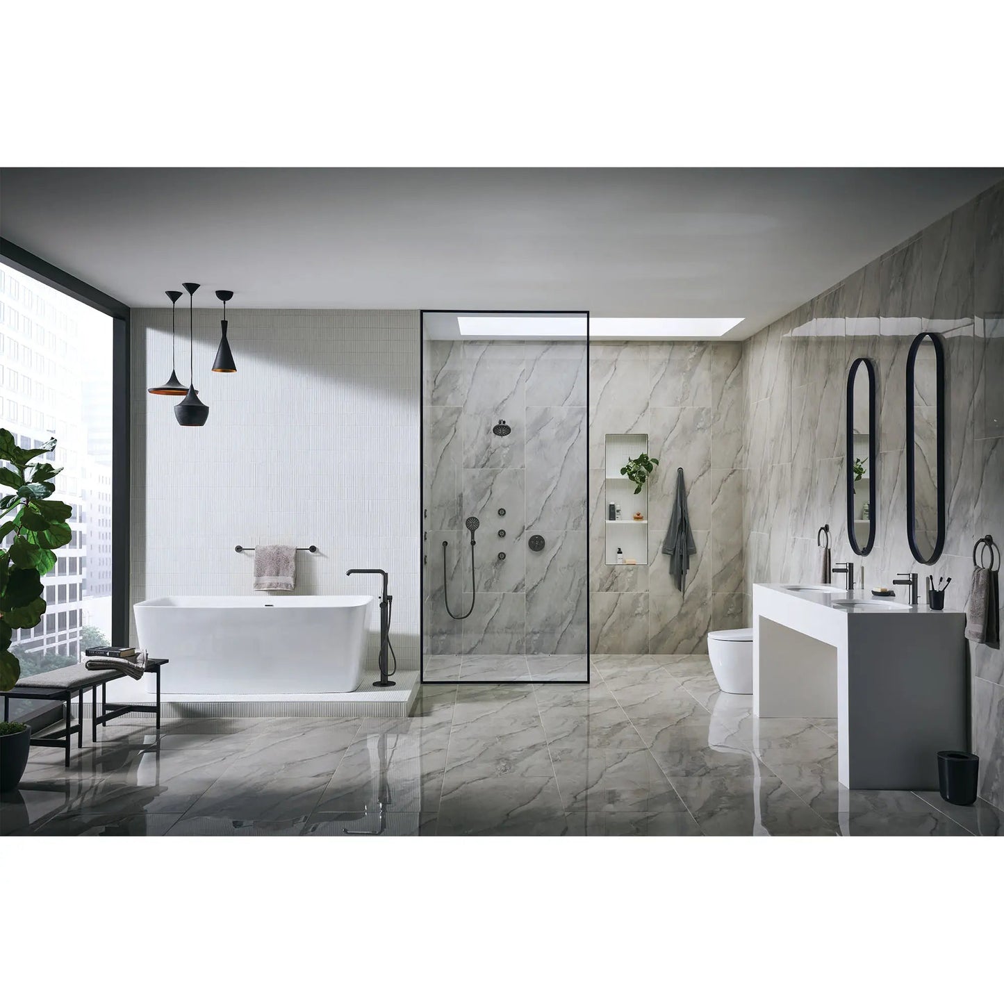 Grohe Essence Single-Handle Freestanding Tub Faucet With 1.75 Gpm Hand Shower