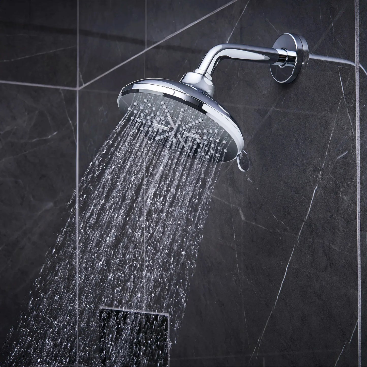Grohe Rainshower SmartActive Shower Head, 6-1/2" - 3 Sprays, 1.75 GPM (6.6 L/min) - 26789