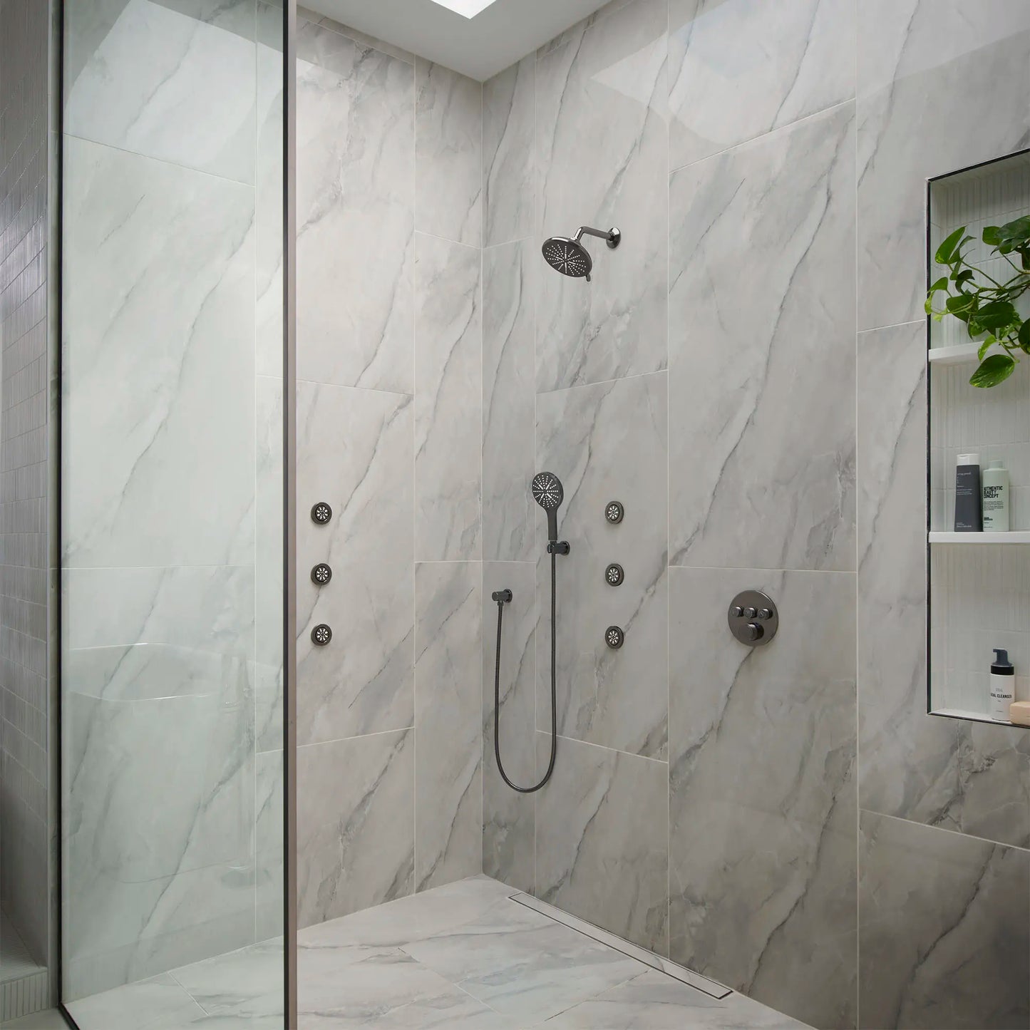 Grohe Rainshower SmartActive Shower Head, 6-1/2" - 3 Sprays, 1.75 GPM (6.6 L/min) - 26789