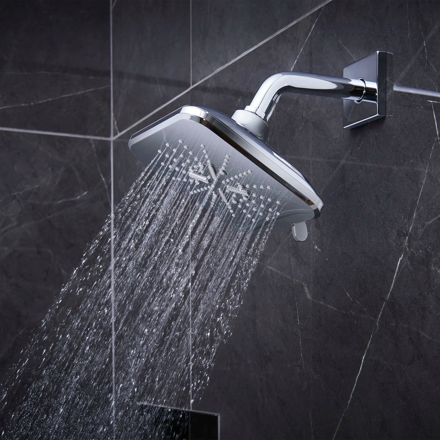Grohe Rainshower SmartActive Shower Head, 6-1/2" - 3 Sprays, 1.75 GPM (6.6 L/min) - 26797