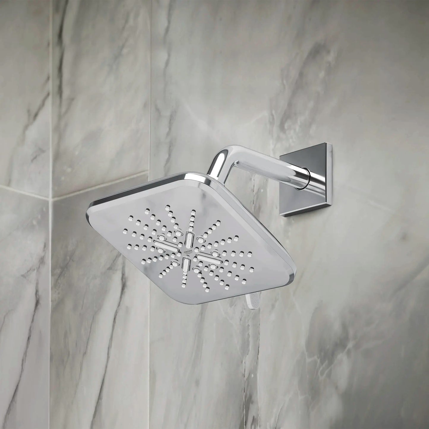 Grohe Rainshower SmartActive Shower Head, 6-1/2" - 3 Sprays, 1.75 GPM (6.6 L/min) - 26797